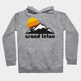 Retro Grand Teton ))(( Tourist Souvenir Travel Wyoming Design Hoodie